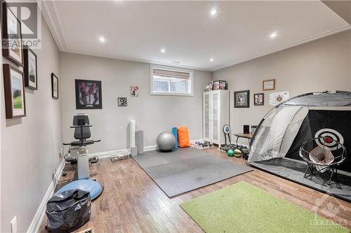 Family room currently used as exercise room - 577 Foxview Place, Ottawa, ON - Indoor