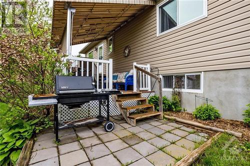 Pull out awnings on the deck offer shade from the afternoon sun. - 400 Van Dusen Street, Almonte, ON - Outdoor With Deck Patio Veranda