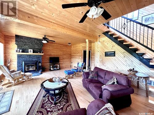 Smith Property, Mervin Rm No.499, SK - Indoor Photo Showing Living Room With Fireplace