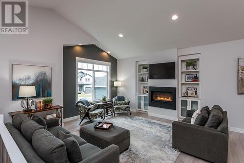 2858 Vista Ridge Drive, Prince George, BC - Indoor Photo Showing Living Room With Fireplace