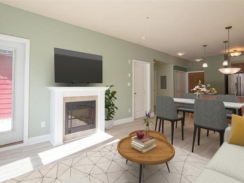 114-866 Brock Ave, Langford, BC - Indoor With Fireplace