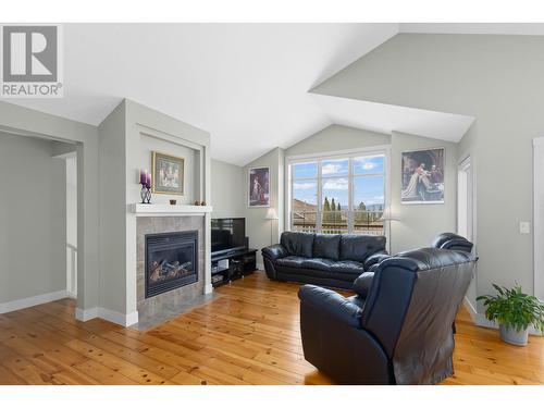 5245 South Ridge Drive, Kelowna, BC - Indoor Photo Showing Living Room With Fireplace