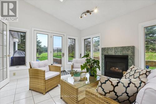 22 Daffodil Crescent, Hamilton, ON - Indoor Photo Showing Living Room With Fireplace