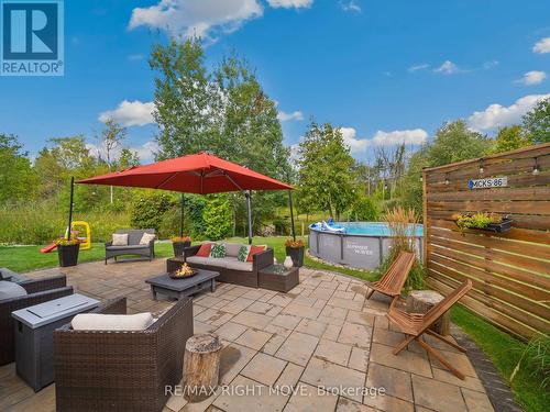 4174 Forestwood Drive, Severn, ON - Outdoor With Above Ground Pool With Deck Patio Veranda With Backyard