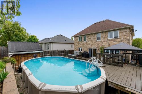 31 Dawkins Crescent, Halton Hills, ON - Outdoor With Above Ground Pool With Deck Patio Veranda With Backyard With Exterior