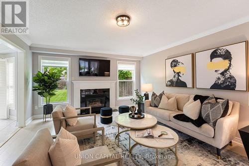28 Darley Street, Ajax, ON - Indoor Photo Showing Living Room With Fireplace