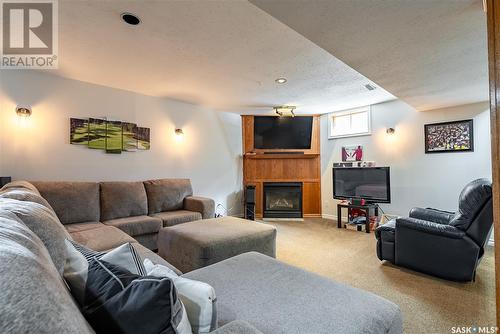 362 37 Street, Battleford, SK - Indoor Photo Showing Living Room With Fireplace