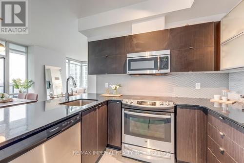 2409 - 170 Fort York Boulevard, Toronto, ON - Indoor Photo Showing Kitchen With Stainless Steel Kitchen With Upgraded Kitchen