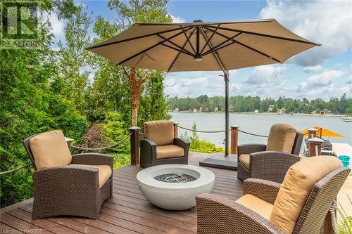 26 Green Cedar Drive, Stokes Bay, ON - Outdoor With Body Of Water With Deck Patio Veranda With Exterior