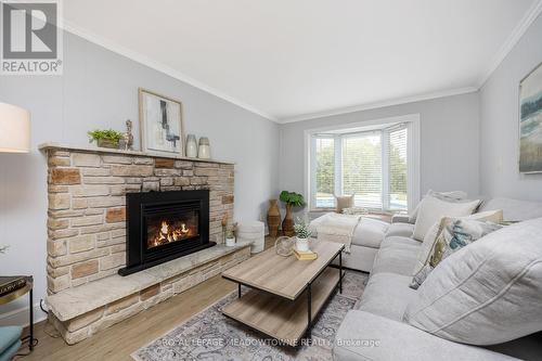 111 Rexway Drive, Halton Hills, ON - Indoor Photo Showing Living Room With Fireplace