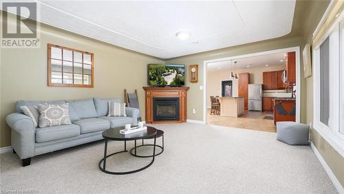 Living Room - 68 Sauble Falls Road, Sauble Beach, ON - Indoor Photo Showing Living Room With Fireplace