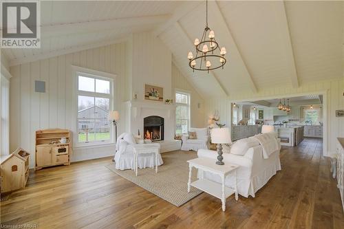 234 Concession 14 Road E, Flamborough, ON - Indoor Photo Showing Living Room With Fireplace