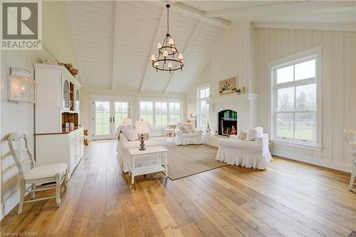 234 Concession 14 Road E, Flamborough, ON - Indoor Photo Showing Living Room With Fireplace