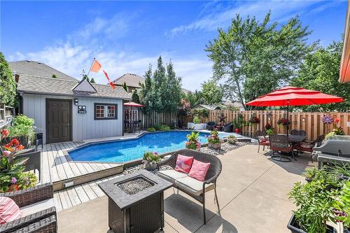 24 Benziger Lane, Hamilton, ON - Outdoor With In Ground Pool With Backyard