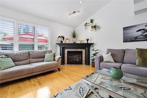 24 Benziger Lane, Hamilton, ON - Indoor Photo Showing Living Room With Fireplace