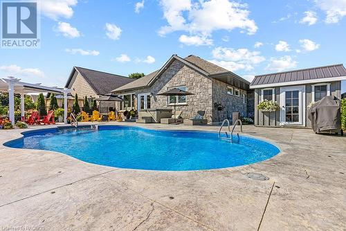 37 Grayview Drive, Markdale, ON - Outdoor With In Ground Pool With Deck Patio Veranda