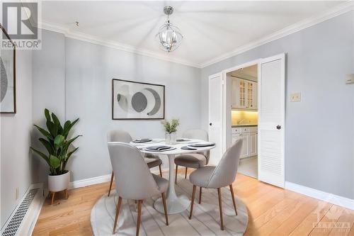 Virtually Staged - 1505 Baseline Road Unit#104, Ottawa, ON - Indoor Photo Showing Dining Room