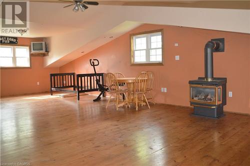 BEAUTIFUL PINE FLOORS - 412 Goderich St, Port Elgin, ON - Indoor With Fireplace