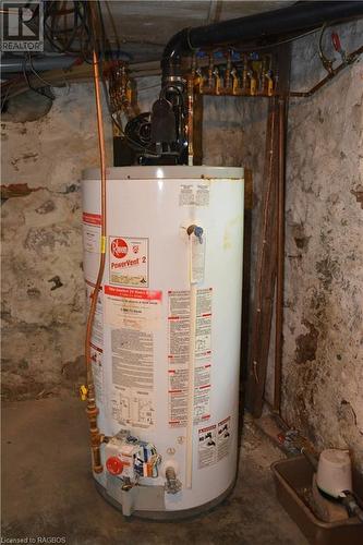 RENTED WATER HEATER - 412 Goderich St, Port Elgin, ON - Indoor Photo Showing Basement