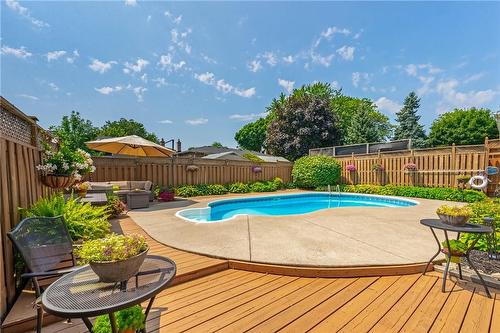 83 Forestgate Drive, Hamilton, ON - Outdoor With In Ground Pool With Deck Patio Veranda With Backyard