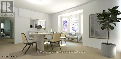 Dining Area - bay window, loads of natural light - 851 Elias Street, London, ON - Indoor Photo Showing Dining Room