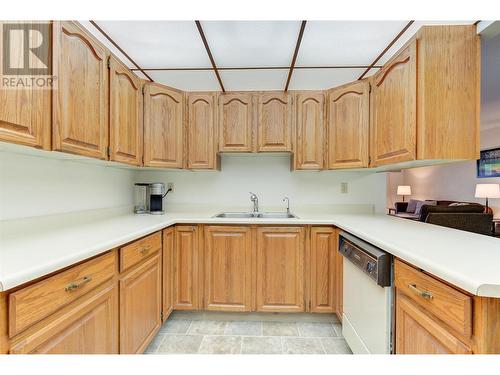 2110 Hoy Street Unit# 204, Kelowna, BC - Indoor Photo Showing Kitchen With Double Sink