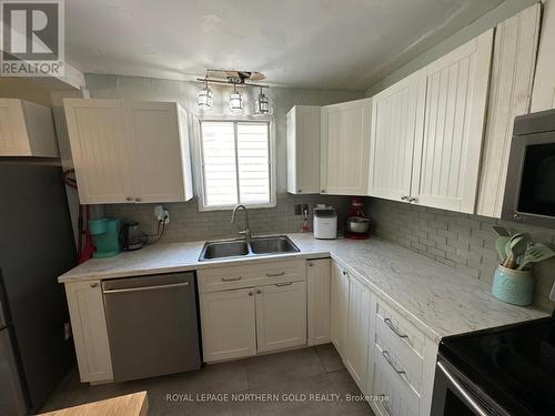 638 Government Road W, Kirkland Lake, ON - Indoor Photo Showing Kitchen With Double Sink