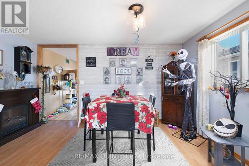 7 Faraday Gardens, Belleville, ON - Indoor Photo Showing Dining Room With Fireplace