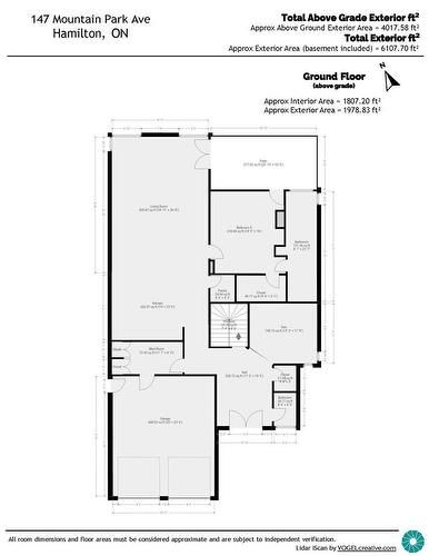 Main Level Floor Plan - 147 Mountain Park Avenue, Hamilton, ON - Other