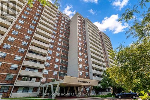 808 - 301 Prudential Drive, Toronto (Dorset Park), ON - Outdoor With Balcony With Facade