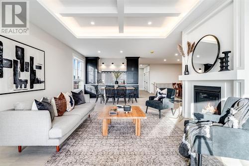 1582 Jasperson Drive, Kingsville, ON - Indoor Photo Showing Living Room With Fireplace