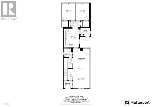 Apt 1 floor plan - 124 Stewart Street, Ottawa, ON - Other