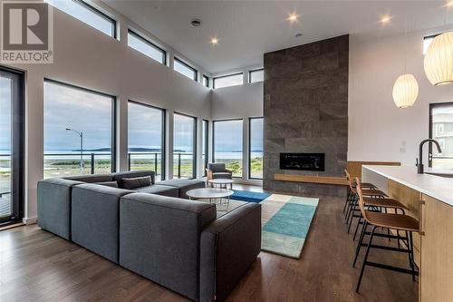 8 Commodore Place, Conception Bay South, NL - Indoor Photo Showing Living Room With Fireplace