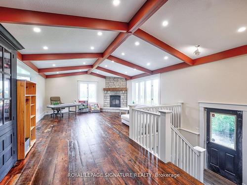 424 8Th Concession Rd E, Hamilton, ON - Indoor Photo Showing Other Room With Fireplace