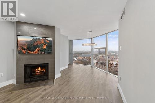 1111 - 725 King Street W, Toronto, ON - Indoor Photo Showing Living Room With Fireplace