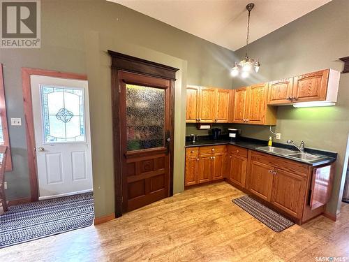 104 Pine Street, Chitek Lake, SK - Indoor Photo Showing Kitchen With Double Sink