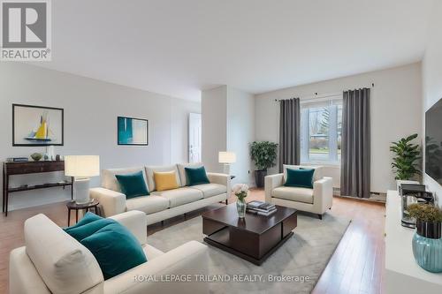 Interior preview (virtually staged) - 4 - 5 River Road, Lambton Shores (Grand Bend), ON - Indoor Photo Showing Living Room