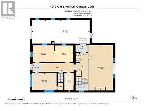 MAIN FLOOR PLAN - 1017 Osborne Avenue, Cornwall, ON - Other