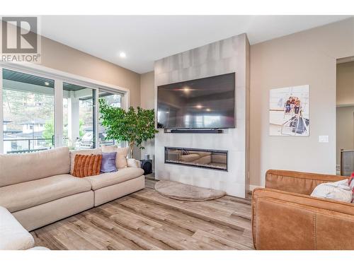 245 Summer Wood Drive, Kelowna, BC - Indoor Photo Showing Living Room With Fireplace