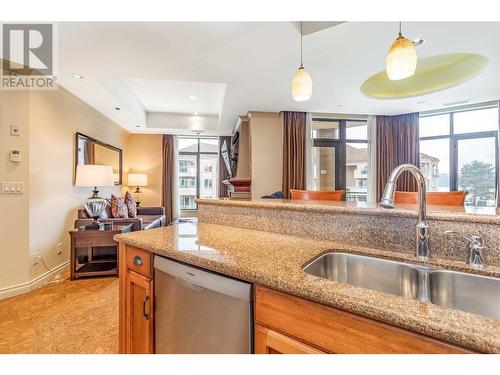 1288 Water Street Unit# 251 (C3), Kelowna, BC - Indoor Photo Showing Kitchen With Double Sink