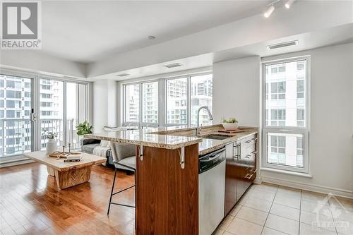 200 Rideau Street Unit#1801, Ottawa, ON - Indoor Photo Showing Kitchen With Upgraded Kitchen