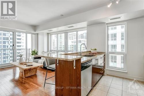 1801 - 200 Rideau Street, Ottawa, ON - Indoor Photo Showing Kitchen With Upgraded Kitchen