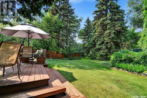 110 Sunset Drive, Regina, SK - Outdoor With Deck Patio Veranda With Backyard