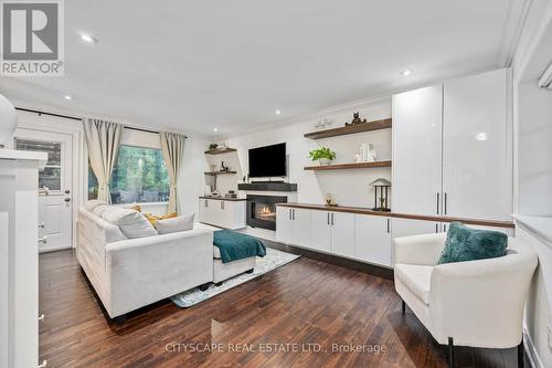 239 Burnhamthorpe Road, Toronto (Islington-City Centre West), ON - Indoor Photo Showing Living Room With Fireplace