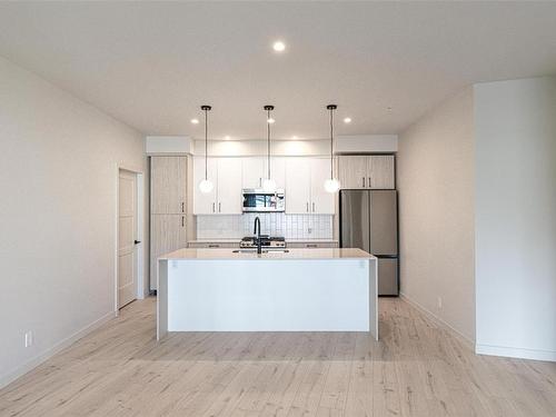 201-947 Whirlaway Cres, Langford, BC - Indoor Photo Showing Kitchen With Upgraded Kitchen