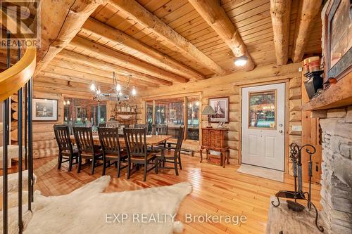 10608 Longwoods Road, Middlesex Centre (Delaware Town), ON - Indoor Photo Showing Dining Room With Fireplace