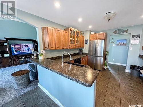 6 Lakeshore Place, Candle Lake, SK - Indoor Photo Showing Kitchen With Double Sink