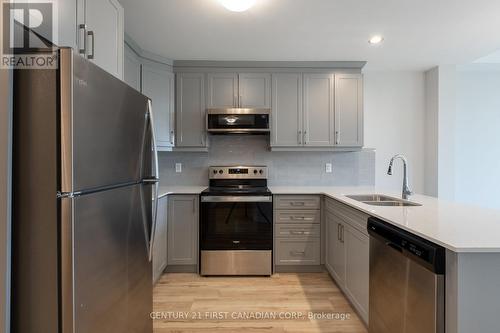 415 - 100 The Promenade, Central Elgin (Port Stanley), ON - Indoor Photo Showing Kitchen With Double Sink