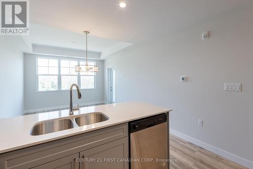 415 - 100 The Promenade, Central Elgin (Port Stanley), ON - Indoor Photo Showing Kitchen With Double Sink