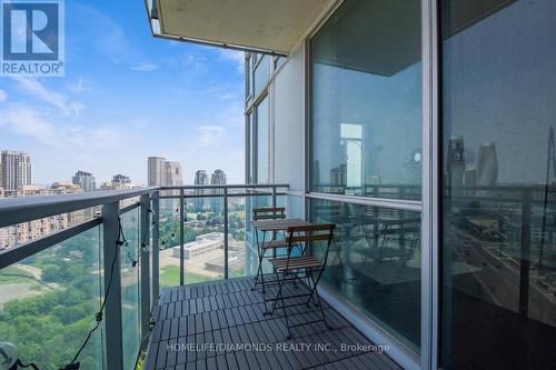 2202 - 220 Burnhamthorpe Road, Mississauga (City Centre), ON - Outdoor With Balcony With Exterior